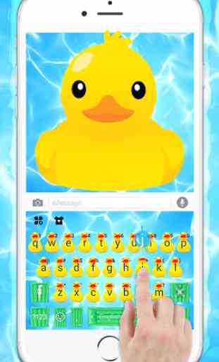 Funny Yellow Duck Pool Keyboard Theme 1