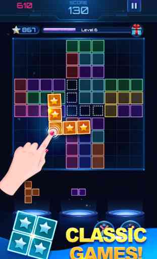 Glow Block Puzzle: Color Classic Puzzle Legend 4