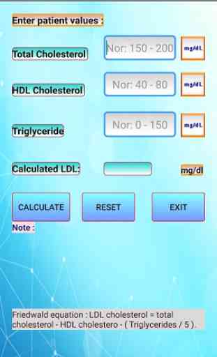 LDL Cholesterol Calculator 1