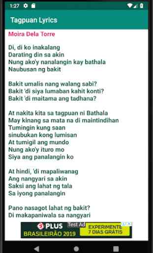 Tagpuan Lyrics 3