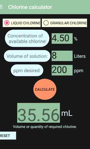 Chlorine Calculator PRO 3