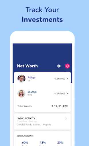 Portfolio Tracker, Wealth Management App - Wealthy 1