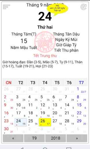 Vietnamese lunar calendar 2