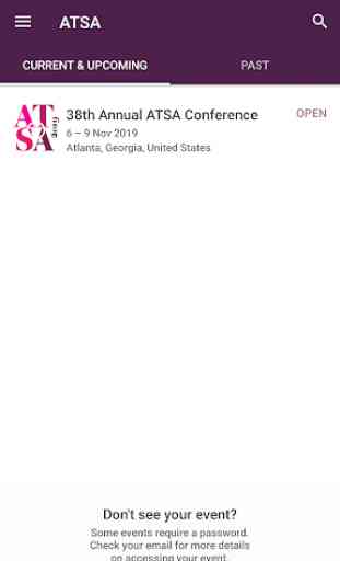 ATSA Events (Conference App) 2