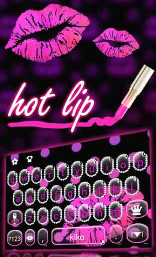 Diamond Sexy Pink Lip Keyboard Theme 1