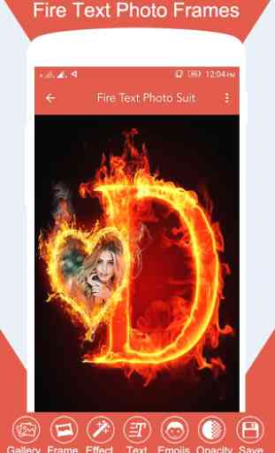 Fire Text Photo Frame 1