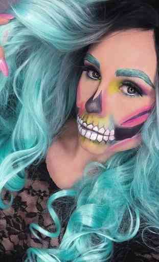 Skull Face Halloween Makeup 2019 2