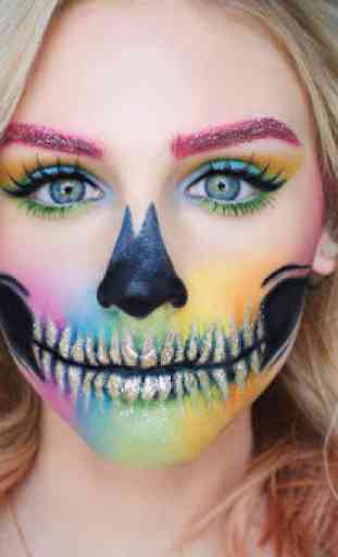 Skull Face Halloween Makeup 2019 3