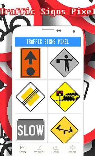 Traffic Signs Coloring By Number - Pixel 1