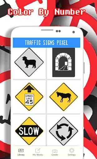 Traffic Signs Coloring By Number - Pixel 3