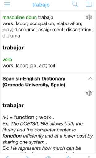 Spanish English Dictionary & Thesaurus & Translator with Offline Translation / Diccionario Inglés Español & Traductor 3