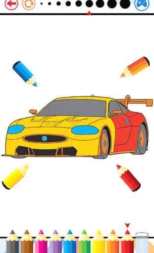 Sports Car Racing Coloring Book - Drawing and Painting Vehicles Game HD, All In 1 Series Free For Kid 3