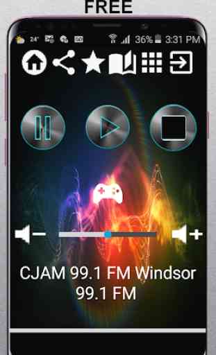 CJAM 99.1 FM Windsor 99.1 FM CA App Radio Free Lis 1