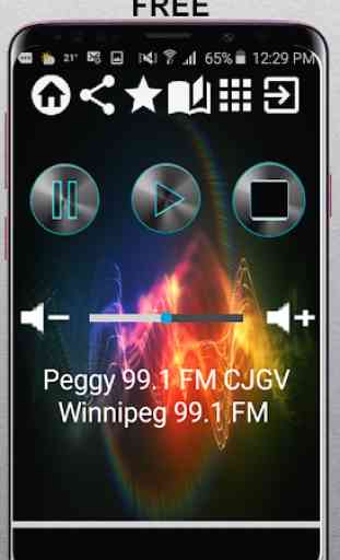 Peggy 99.1 FM CJGV Winnipeg 99.1 FM CA App Radio F 1