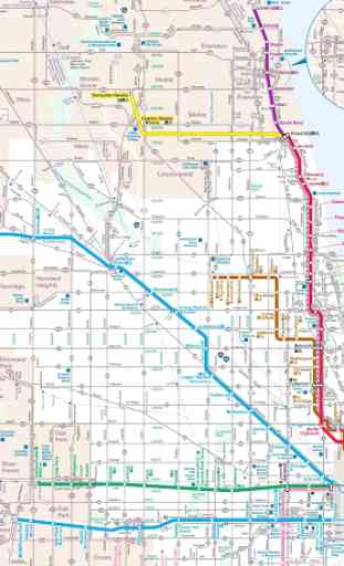 Chicago Rail and Bus Map 3
