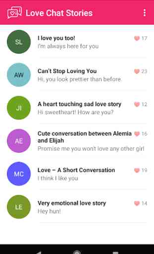 Love chat stories 1