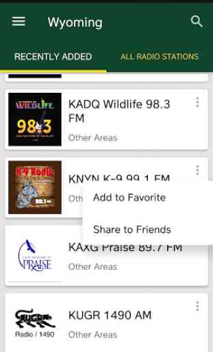Wyoming Radio Stations - USA 1