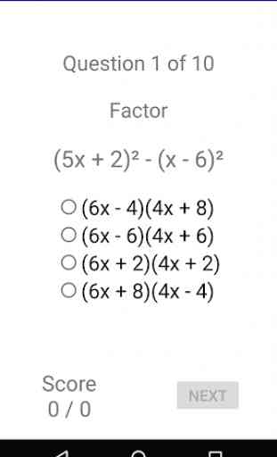 Algebra Quiz 3