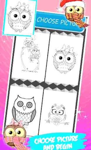 Cute Owl Coloring Book 3