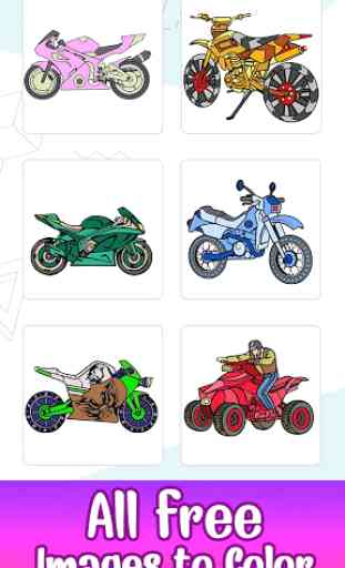 Motorcycles Color by Number:Bikes Glitter Painting 1