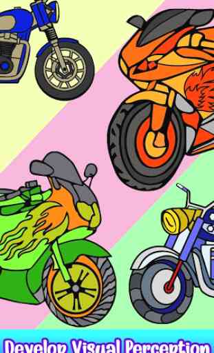Motorcycles Color by Number:Bikes Glitter Painting 2