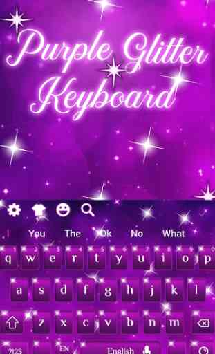 New Purple Glitter Keyboard Theme 4