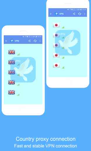 Pigeons VPN Free Country Proxy Connection 3
