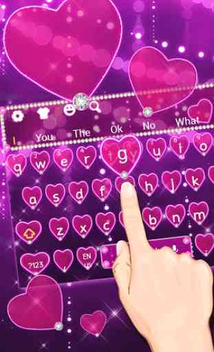 Purple Love Diamond Keyboard 1