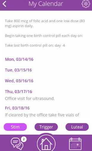 Artisan Fertility Patient App 2