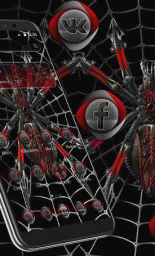 Dark Black Metal Spider Theme 1