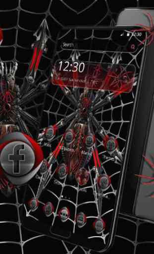 Dark Black Metal Spider Theme 2
