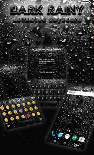Dark Rainy Animated Keyboard + Live Wallpaper 1