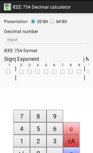 IEEE 754 decimal calculator 1