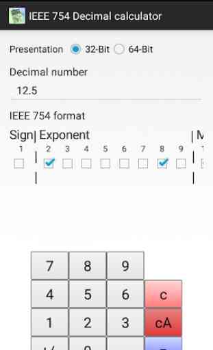 IEEE 754 decimal calculator 2
