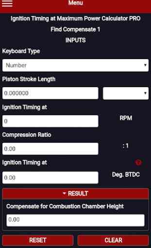 Ignition Timing at Maximum Power Calculator PRO 2