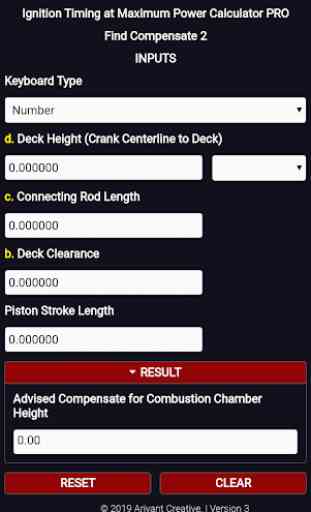 Ignition Timing at Maximum Power Calculator PRO 3