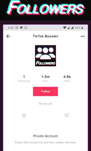 Add followers to TikTok account 1