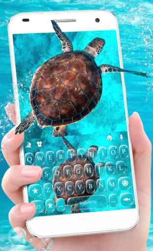 Blue Sea Turtle Keyboard Theme 1