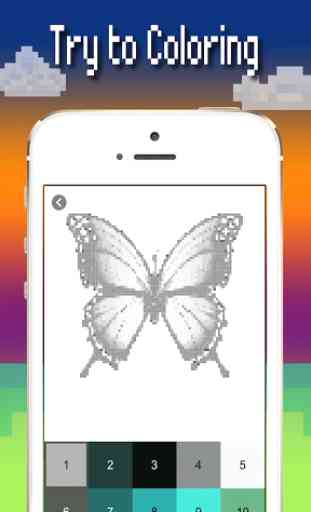 Butterfly color by number : Bugs coloring book 3