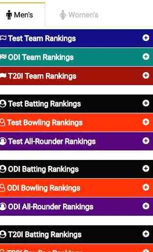 Cricket Ranking App 2