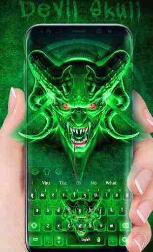 Devil Skull Scary Evil Keyboard Theme 2
