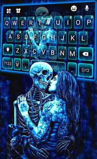 Ghost Lovers Kiss Keyboard Theme 1