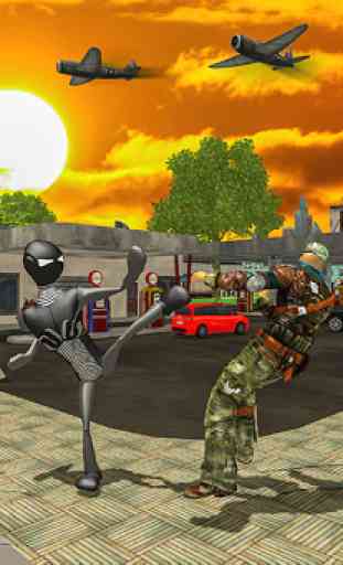 Panther Stickman Rope Hero City Crime Survival 1