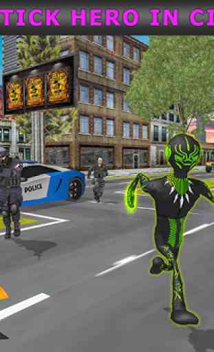 Panther Stickman Rope Hero City Crime Survival 3