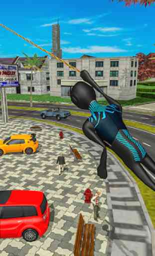 Panther Stickman Rope Hero City Crime Survival 4
