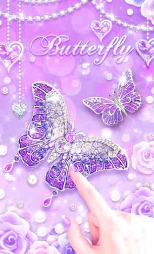 Purple Diamond Butterfly Live Wallpaper 2