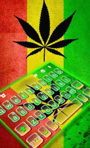 Reggae Rasta Weed Keyboard Theme 2