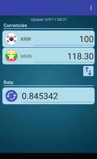 S Korea Won x Myanmar Kyat 1
