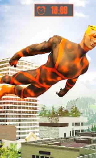 Flying Fire Hero Games: Flying Robot Crime City 2