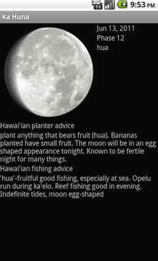 Ka Huna Hawaiian Moon Calendar 1
